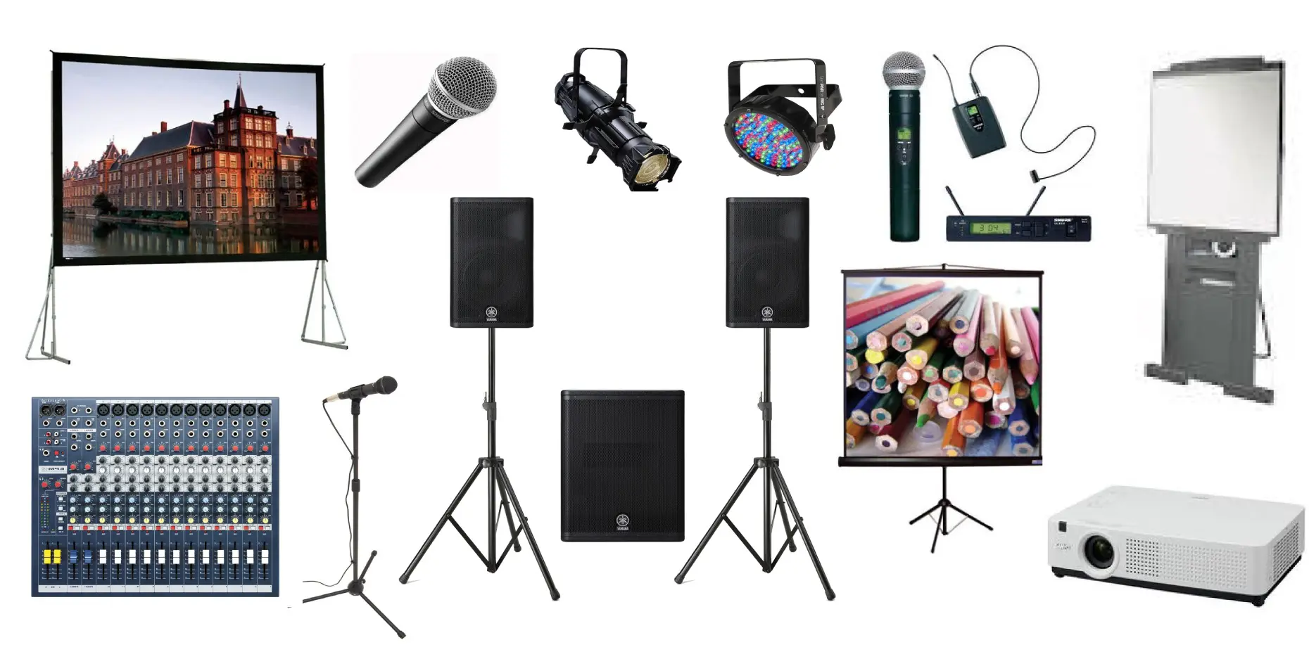 AV equipment rental for corporate event