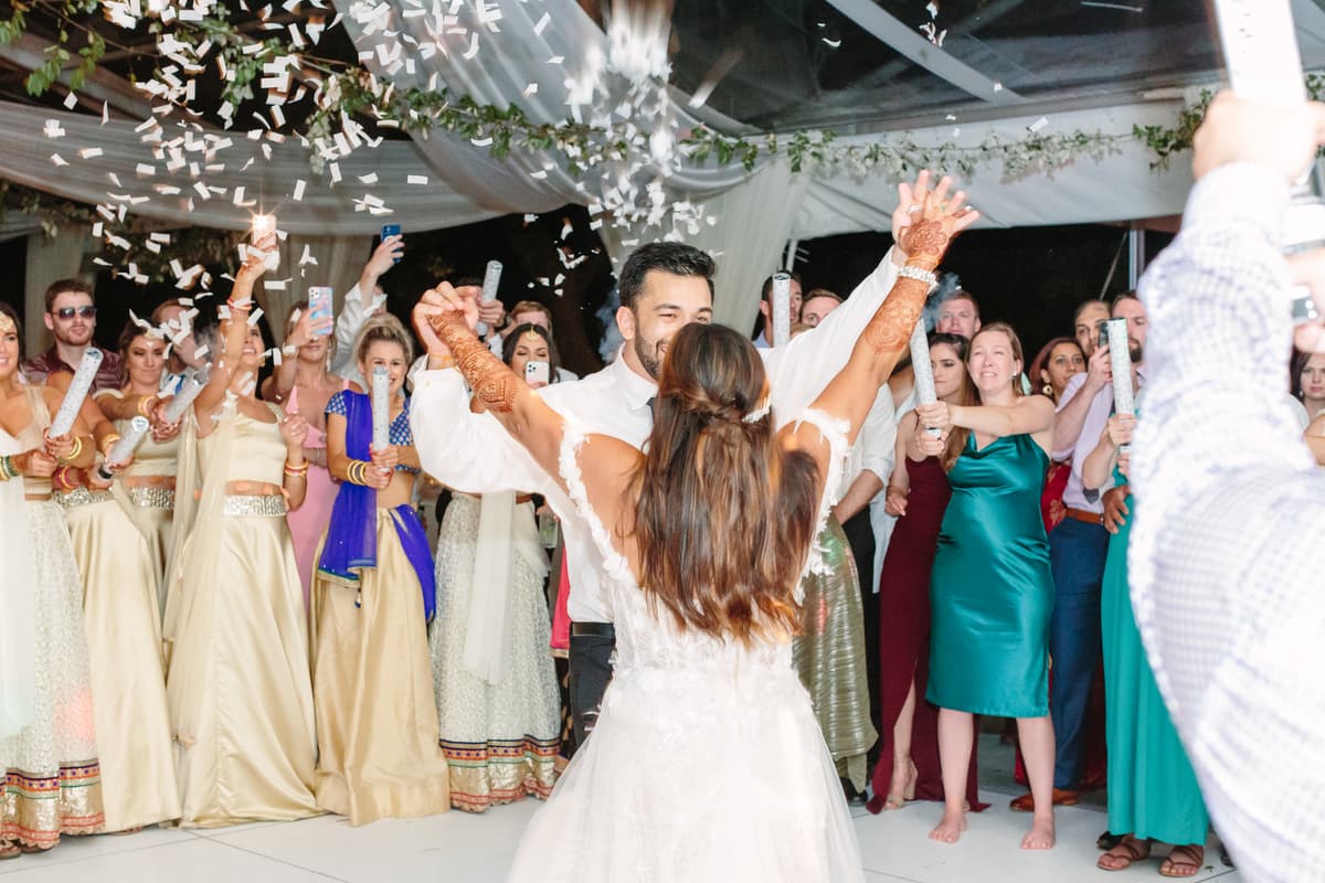 Wedding celebration moment