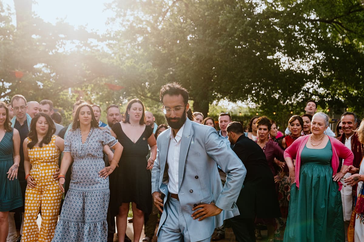 Guests enjoying sangeet festivities