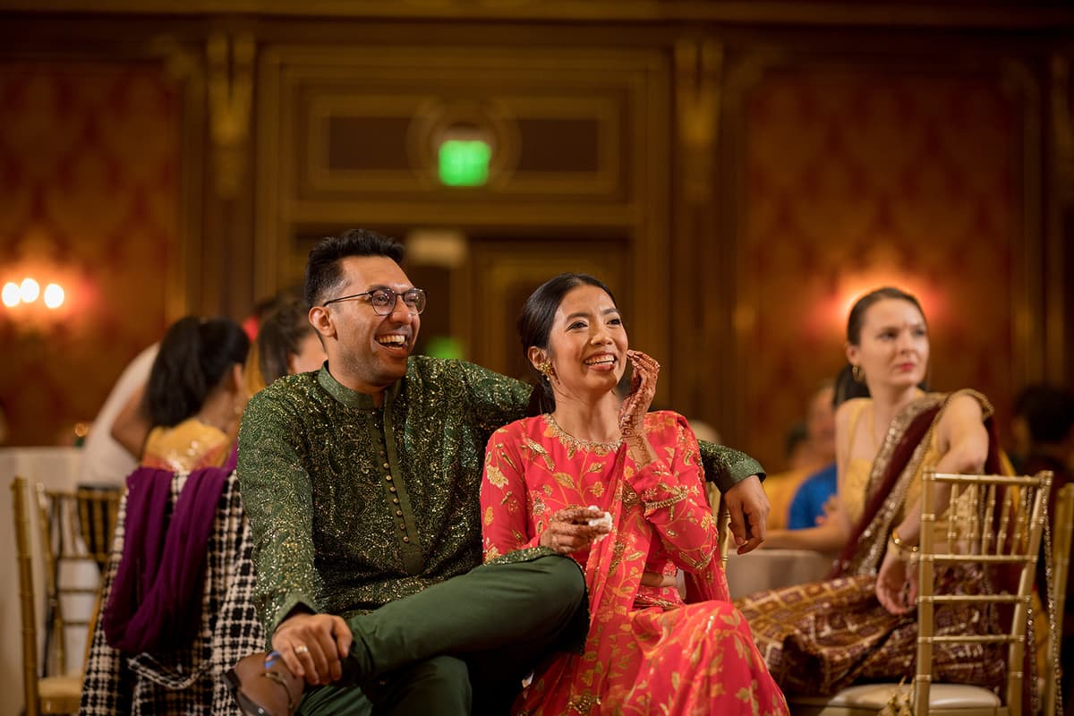 Sangeet night celebration with vibrant dancing