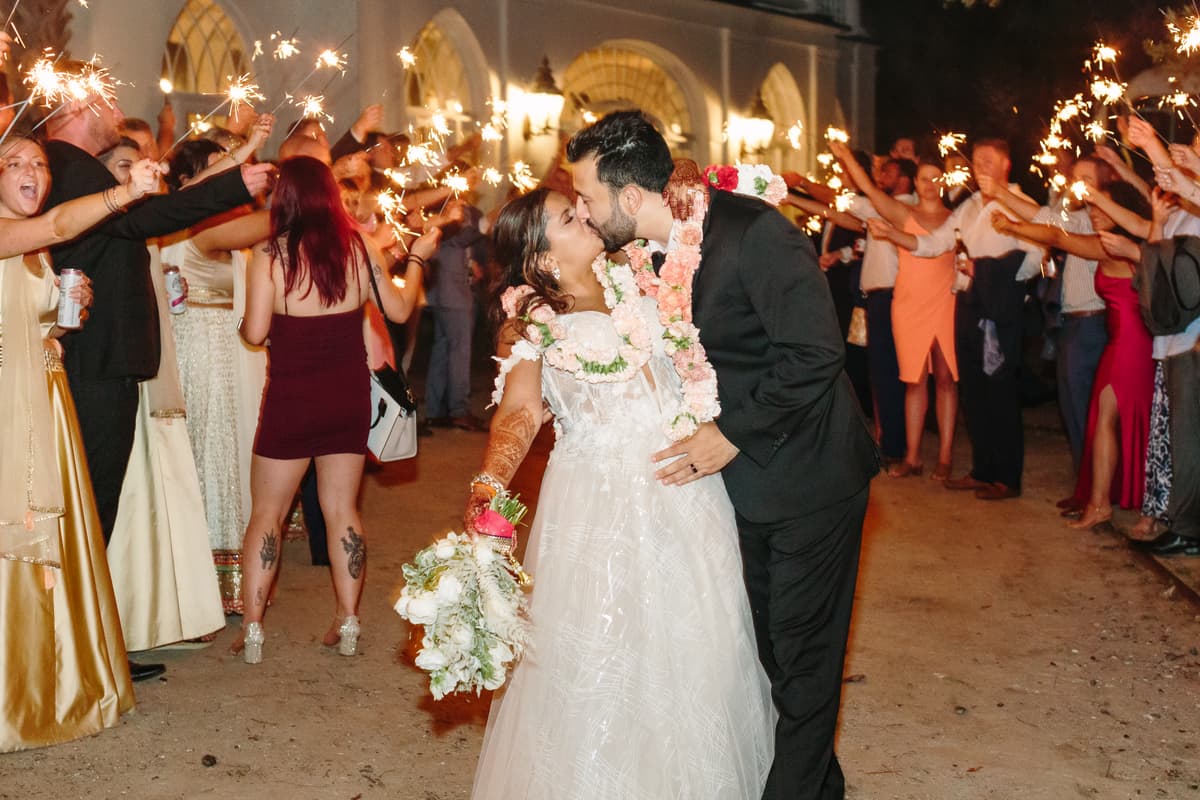 Wedding reception finale